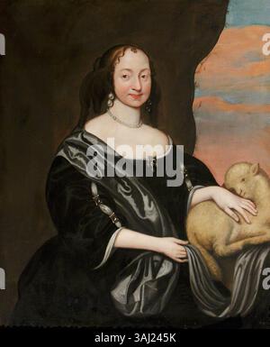 Questo ritratto, della British School, raffigura Ursula Ottley, poi Lady Wolryche, dipinta intorno al 1650. L'olio su tela la cattura in un abbigliamento formale, tipico della ritrattistica inglese del XVII secolo. Foto Stock