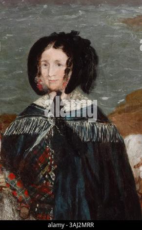 Questo dipinto del 1844, gli emigranti, dell'artista britannico William Allsworth, raffigura il momento commovente dell'emigrazione. Dipinto ad olio su tela, è attualmente conservato al Museum of New Zealand te Papa Tongarewa. Foto Stock