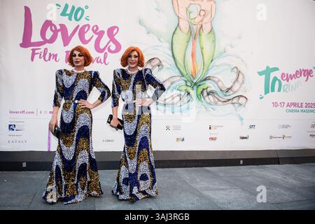 Torino, Italia. 10 aprile 2025. Karma B durante l'inaugurazione della 40/a edizione del Lovers Film Festival a Torino, Italia - Cronaca - giovedi 10 aprile 2025 - ( foto Alberto Gandolfo/LaPresse ) Karma B durante l'inaugurazione della 40a edizione del Lovers Film Festival di Torino, Italia - giovedì 10 aprile 2025 - News - ( foto Alberto Gandolfo/LaPresse ) crediti: LaPresse/Alamy Live News Foto Stock
