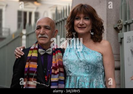 Torino, Italia. 10 aprile 2025. Giovanni Minerba, Vladimir Luxuria durante l'inaugurazione della 40/a edizione del Lovers Film Festival a Torino, Italia - Cronaca - giovedi 10 aprile 2025 - ( foto Alberto Gandolfo/LaPresse ) Giovanni Minerba, Vladimir Luxuria durante l'inaugurazione della 40a edizione del Lovers Film Festival di Torino, Italia - giovedì 10 aprile 2025 - News - ( foto Alberto Gandolfo/LaPresse ) credito: LaPresse/Alamy Live News Foto Stock