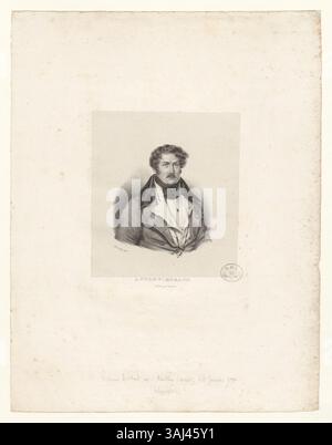 Litografia stampata dalla collezione Boyer raffigurante Antony-Béraud, una figura storica francese. Foto Stock
