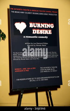 18 giugno 2007 - Los Angeles, CA, Stati Uniti - 18 giugno 2007 - Los Angeles, California - atmosfera. Performance di "Burning Desire" all'Hayworth Theatre. Credito fotografico: Byron Purvis/AdMedia Foto Stock