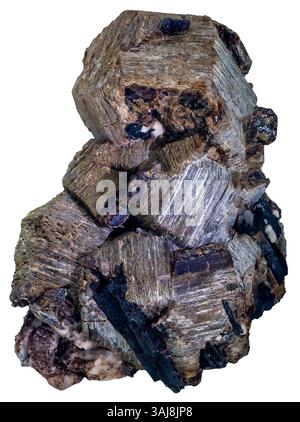 Parisite - (CE) con Egirine, Monte Malosa, Malawi, zona di rift dell'Africa orientale Foto Stock