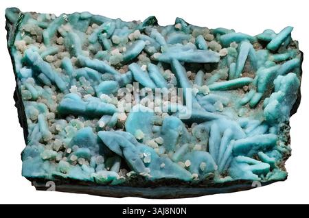 Quarzo dopo Chrysocolla, dopo Malachite, dopo Azurite, Miami, Gila Co., AZ Foto Stock