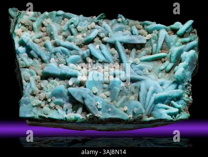 Quarzo dopo Chrysocolla, dopo Malachite, dopo Azurite, Miami, Gila Co., AZ Foto Stock