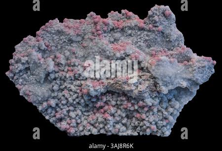 Rhodochrosite con Quartz, Grizzly Bear Mine, Ouray County, Colorado Foto Stock
