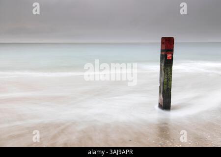 Pole sulla spiaggia di Texel, Paesi Bassi, Texel, Duenen von Texel Nationalpark Foto Stock