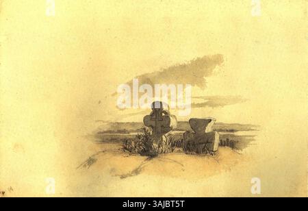 Questo dipinto del 1830-1847 di Taras Shevchenko, un importante artista ucraino, raffigura un momento significativo nella storia Ucraina. Il lavoro di Shevchenko è celebrato per la sua intensità emotiva e i temi nazionali. Foto Stock