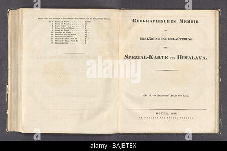 Questa edizione del 1832 dell'Atlas of Asia di Heinrich Berghaus include mappe dettagliate dell'Asia ed è stata fondamentale nello sviluppo della cartografia tedesca. Nonostante il fallimento finanziario del progetto, la qualità e la portata delle mappe stabiliscono un nuovo standard per la cartografia in Europa. Foto Stock