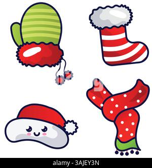 Set di icone lineari vettoriali su sfondo bianco Illustrazione Vettoriale