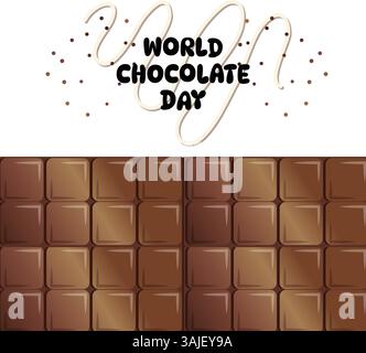 Cornice vettoriale per il giorno del cioccolato Illustrazione Vettoriale