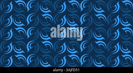 Sfondo vettoriale senza cuciture con un'affascinante miscela di forme geometriche e sfumature. Illustrazione Vettoriale