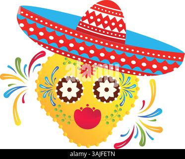 Cinco de Majo illustrazione vettoriale delle festività messicane Illustrazione Vettoriale