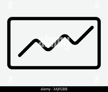 Icona tendenza linea grafico fatturato fatturato profilo proiezione economia previsioni statistiche statistiche statistiche avanzamento in alto Report investimenti Vector Illustrazione Vettoriale