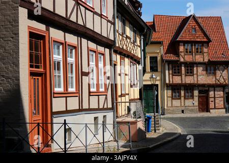 Impressionen: Fachwerkhaus, Quedlinburg (nur fuer redaktionelle Verwendung. Keine Werbung. Referenzdatenbank: http://www.360-berlin.de. © Jens Knappe. Foto Stock