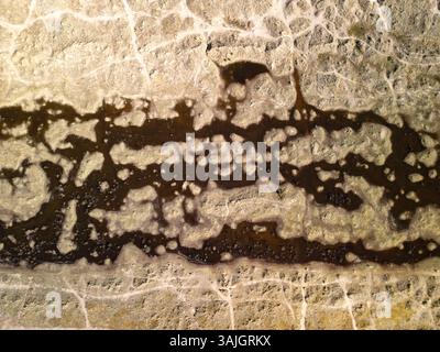 Vista aerea dal drone delle dune di sabbia nella riserva naturale nazionale di Tentsmuir, nel nord-est di Fife, Scozia, Regno Unito Foto Stock