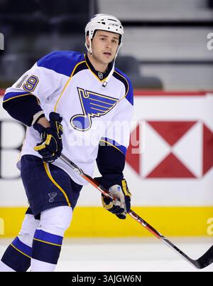 31 gennaio 2011 - Calgary, Alberta, Canada - Gen. Foto del profilo dei giocatori della NHL su Stefan della Rovere dei St. Louis Blues durante una partita recente a Calgary. (Immagine di credito: © Larry MacDougal via ZUMA Wire) Foto Stock
