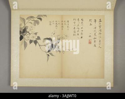 Zou Yigui era un importante pittore cinese della tarda dinastia Qing, nato nel 1686 e noto per i suoi paesaggi dettagliati e dipinti floreali. Le sue opere spesso riflettono stili artistici tradizionali cinesi, che erano molto apprezzati durante il suo tempo. Questo pezzo è ospitato nel Museo del Palazzo di Pechino, che mostra la sua maestria di pennellate e composizione. Foto Stock