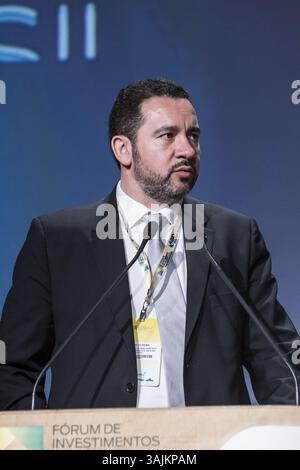 30 maggio 2017 - San Paolo, San Paolo, Brasile - 30 maggio 2017 - San Paolo, San Paolo, Brasile - il ministro brasiliano per la pianificazione, lo sviluppo e la gestione, Dyogo Oliveira, ha partecipato al lancio del Fondo di cooperazione per l'espansione e la capacità produttiva Brasile - Cina, durante il Brasile Investment Forum 2017, presso il Grand Hyatt Hotel, nella zona sud della città di San Paolo (immagine di credito: © Marcelo Chello/CJPress via ZUMA Wire) Foto Stock