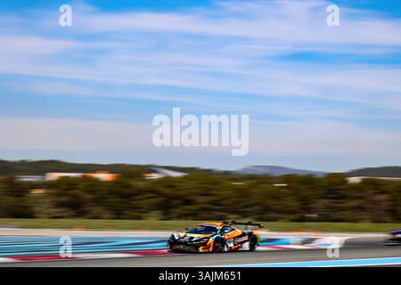 188 Miguel RAMOS (POR), Thomas FLEMING (GBR), Guilherme OLIVEIRA (POR), Garage 59 Group, McLaren 720S GT3 EVO, azione durante la 6 ore di Paul Ricard 2025, 1° round del GT World Challenge Europe Endurance Cup 2025, dall'11 al 13 aprile 2025 sul circuito Paul Ricard, a le Castellet, Francia - Photo Grégory Lenormand/DPPI Credit: DPPI News Live/Alamy Foto Stock