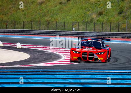 992 James KELLETT (GBR), Pedro EBRAHIM (BRA), Charles CLARK (GBR), Paradine Competition, BMW M4 GT3 EVO, azione durante la 6 ore di Paul Ricard 2025, 1° round del GT World Challenge Europe Endurance Cup 2025, dall'11 al 13 aprile 2025 sul circuito Paul Ricard, a le Castellet, Francia - Photo Grégory Lenormand/DPPI credito: DPPI Media/Alamy Live News Foto Stock