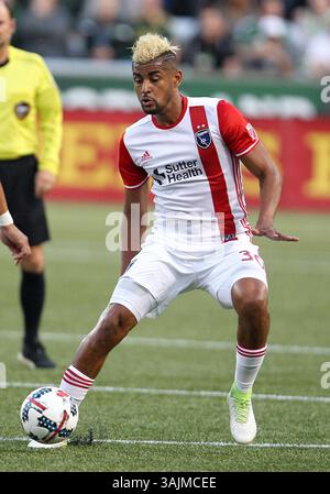 2 giugno 2017. San Jose Earthquakes centrocampista Anibal Godoy (30) durante la partita MLS tra i Visiting San Jose Earthquakes e i Portland Timbers a Providence Park, Portland, OREGON. Larry C. Lawson/CSM(immagine di credito: &Copy; Larry C. Lawson/CSM tramite cavo ZUMA) Foto Stock