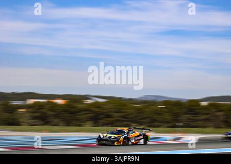 188 Miguel RAMOS (POR), Thomas FLEMING (GBR), Guilherme OLIVEIRA (POR), Garage 59 Group, McLaren 720S GT3 EVO, azione durante la 6 ore di Paul Ricard 2025, 1° round del GT World Challenge Europe Endurance Cup 2025, dall'11 al 13 aprile 2025 sul circuito Paul Ricard, a le Castellet, Francia Foto Stock