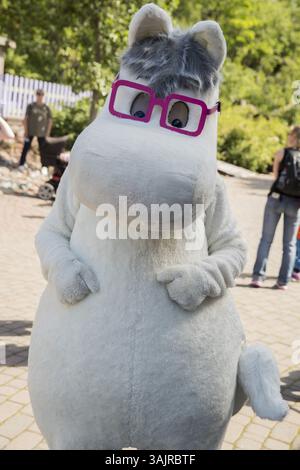 3 luglio 2017 - Naantali, Suomi Finlandia - Moominworld è il parco a tema Moomin, basato sui libri Moomin di Tove Jansson. Moominworld è anche la perfetta combinazione della saga di Tove Jansson e dell'autentica natura dell'arcipelago. Moomintroll. 3. Luglio 2017 a Naantali, Finlandia. (Newspix24/Matti Matikainen) - SOLO PER USO EDITORIALE (immagine di credito: © Matti Matikainen via ZUMA Wire) Foto Stock