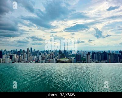 Kuala Lumpur, illuminazione aerea Foto Stock