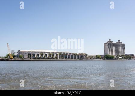 Scene di River Street, Savannah, Georgia. Foto Stock