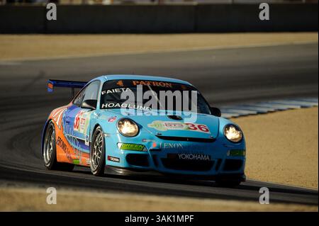 9 ottobre 2009: Il Gruppe Orange team 911 GT3 Cup Porsche, venerdì prove al Mazda Raceway Laguna Seca. Monterey, CA (immagine di credito: © Curt Sousa/Cal Sport Media/ZUMA Press) Foto Stock