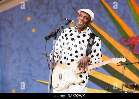 7 maggio 2017 - New Orleans, Lousiana, U. S - BUDDY GUY durante il New Orleans Jazz & Heritage Festival a New Orleans, Louisiana (immagine di credito: © Daniel DeSlover via ZUMA Wire) Foto Stock