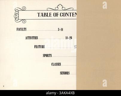 L'Annuario "Bisbila" del 1959 della University High documenta le esperienze accademiche, sociali ed extracurriculari degli studenti durante l'anno scolastico 1958-1959. Foto Stock