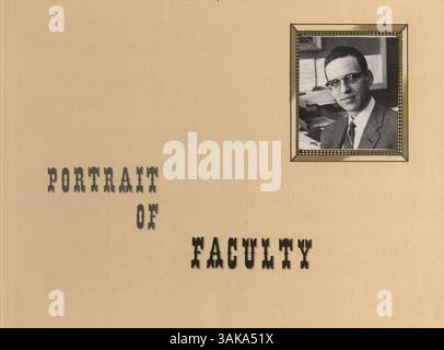 L'Annuario "Bisbila" del 1959 della University High documenta gli eventi principali, il coinvolgimento degli studenti, le squadre atletiche e le attività scolastiche che hanno plasmato l'anno scolastico 1958-1959. Foto Stock