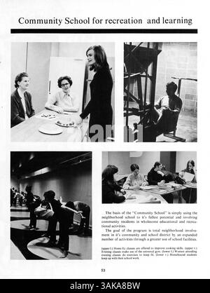 L'annuario del 1972 Park Center High School, intitolato Pirate volume 1: Interface '72, cattura i momenti chiave dell'anno scolastico 1971-1972, tra cui la vita studentesca, la facoltà, i club e gli eventi sportivi. Foto Stock