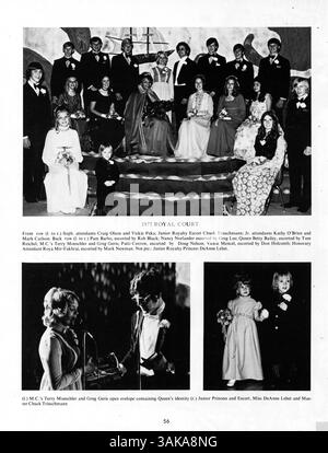 L'annuario del 1972 Park Center High School, Pirate volume 1, registra il corpo studentesco, la facoltà, gli eventi sportivi, i club e altri momenti chiave dell'anno scolastico 1971-1972. Foto Stock