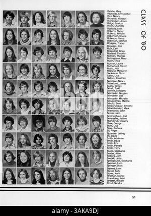 Windigo '78 è l'annuario della Edina West High, che documenta gli eventi, gli studenti, la facoltà, lo sport, e club dell'anno accademico 1977-1978. Foto Stock