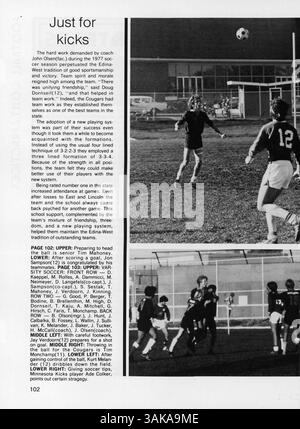 Windigo '78 è l'edizione 1978 dell'annuario della Edina West High, che documenta i risultati degli studenti, gli sport, i club e gli eventi memorabili dell'anno scolastico 1977-1978. Foto Stock