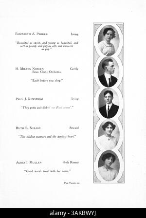 Questo annuario della South High School del 1912, intitolato "Tiger", documenta l'anno accademico 1911-1912, con studenti, insegnanti, atletica e club, con un focus sulle esperienze degli studenti afroamericani. Foto Stock