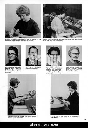 The 1964 Vocational Yearbook, 'Tradewind '64', documenta la vita degli studenti, la facoltà, l'atletica, club ed eventi dell'anno scolastico 1963-1964. Foto Stock