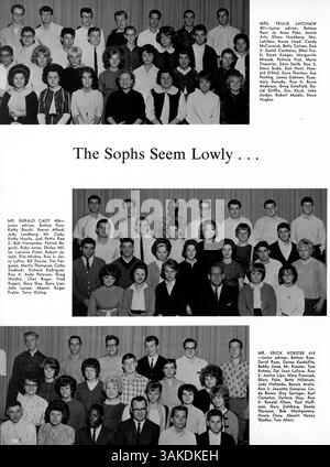 Tradewind '64, l'annuario professionale 1964, documenta i risultati e le attività di studenti, insegnanti e club scolastici, concentrandosi sui contributi afroamericani durante l'anno scolastico 1963-1964. Foto Stock