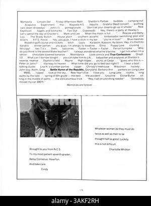 Il Northrop Collegiate Yearbook del 1973, o Tatler, cattura le attività dell'anno scolastico, i club, i risultati degli studenti, l'atletica e mette in evidenza la storia afroamericana nel contesto dell'anno accademico 1972-1973. Foto Stock