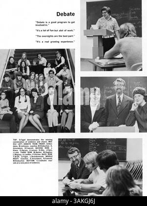 L'edizione 1973 di "contrails", l'annuario della Lindbergh High School, fornisce un record completo dell'anno scolastico 1972-1973, compresi i risultati degli studenti, gli extracurriculari, lo sport e i contributi della facoltà. Foto Stock