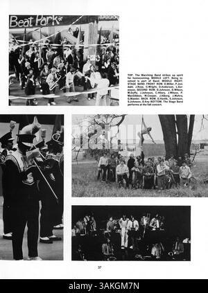 L'edizione 1973 del Lindbergh High Yearbook, intitolata "contrails '73", cattura gli studenti, gli insegnanti, i club, l'atletica leggera e altri eventi significativi dell'anno scolastico 1972-1973 alla Lindbergh High School. Foto Stock