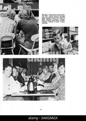 L'edizione 1973 del Lindbergh High Yearbook, intitolata "contrails '73", cattura gli studenti, gli insegnanti, i club, l'atletica leggera e altri eventi significativi dell'anno scolastico 1972-1973 alla Lindbergh High School. Foto Stock