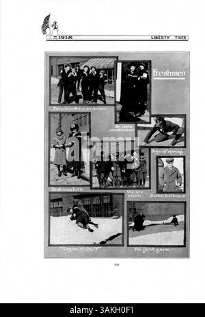 L'annuario Liberty Tiger del 1918 della South High School presenta i momenti chiave dell'anno scolastico 1917-1918, documentando studenti, club, atletica leggera e storia afroamericana. Foto Stock