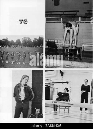 L'annuario "Bravura" del 1975 della Blake High School cattura le attività studentesche, l'atletica, i club e la storia afroamericana durante l'anno scolastico 1974-1975. Foto Stock