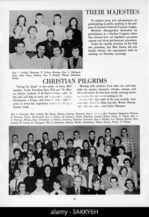 L'annuario Centralian del 1955 della Central High presenta studenti, docenti, squadre di atletica, club ed eventi significativi dell'anno scolastico 1954-1955, evidenziando la storia afroamericana. Foto Stock