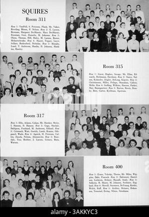 Centralian 1955, l'annuario della Central High, riflette l'anno scolastico 1954-1955, mettendo in evidenza la vita studentesca, l'atletica, la facoltà e i contributi e i risultati degli afroamericani durante tutto l'anno. Foto Stock