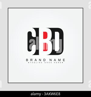 Logo lettera iniziale CBD - Logo monogramma semplice Illustrazione Vettoriale